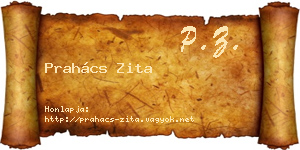 Prahács Zita névjegykártya